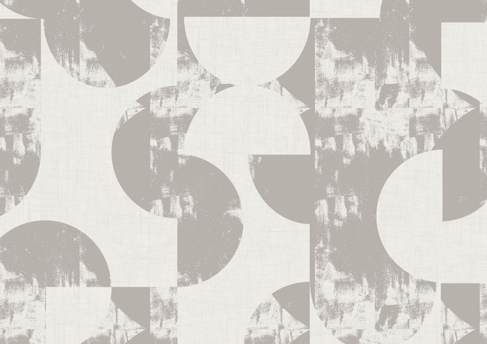Circular Relief Print, Pebble Grey - Twist&Fit Roller Blind - Image 6